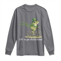 Funny Frog St Patricks Day Meme Long Sleeve Shirt Off To Get Shamrocked