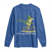 Funny Frog St Patricks Day Meme Long Sleeve Shirt Off To Get Shamrocked