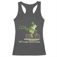 Funny Frog St Patricks Day Meme Racerback Tank Top Off To Get Shamrocked
