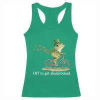 Funny Frog St Patricks Day Meme Racerback Tank Top Off To Get Shamrocked