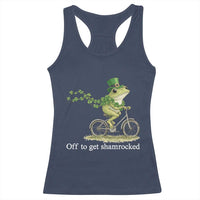 Funny Frog St Patricks Day Meme Racerback Tank Top Off To Get Shamrocked