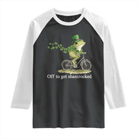Funny Frog St Patricks Day Meme Raglan Shirt Off To Get Shamrocked