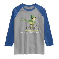 Funny Frog St Patricks Day Meme Raglan Shirt Off To Get Shamrocked