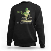Funny Frog St Patricks Day Meme Sweatshirt Off To Get Shamrocked