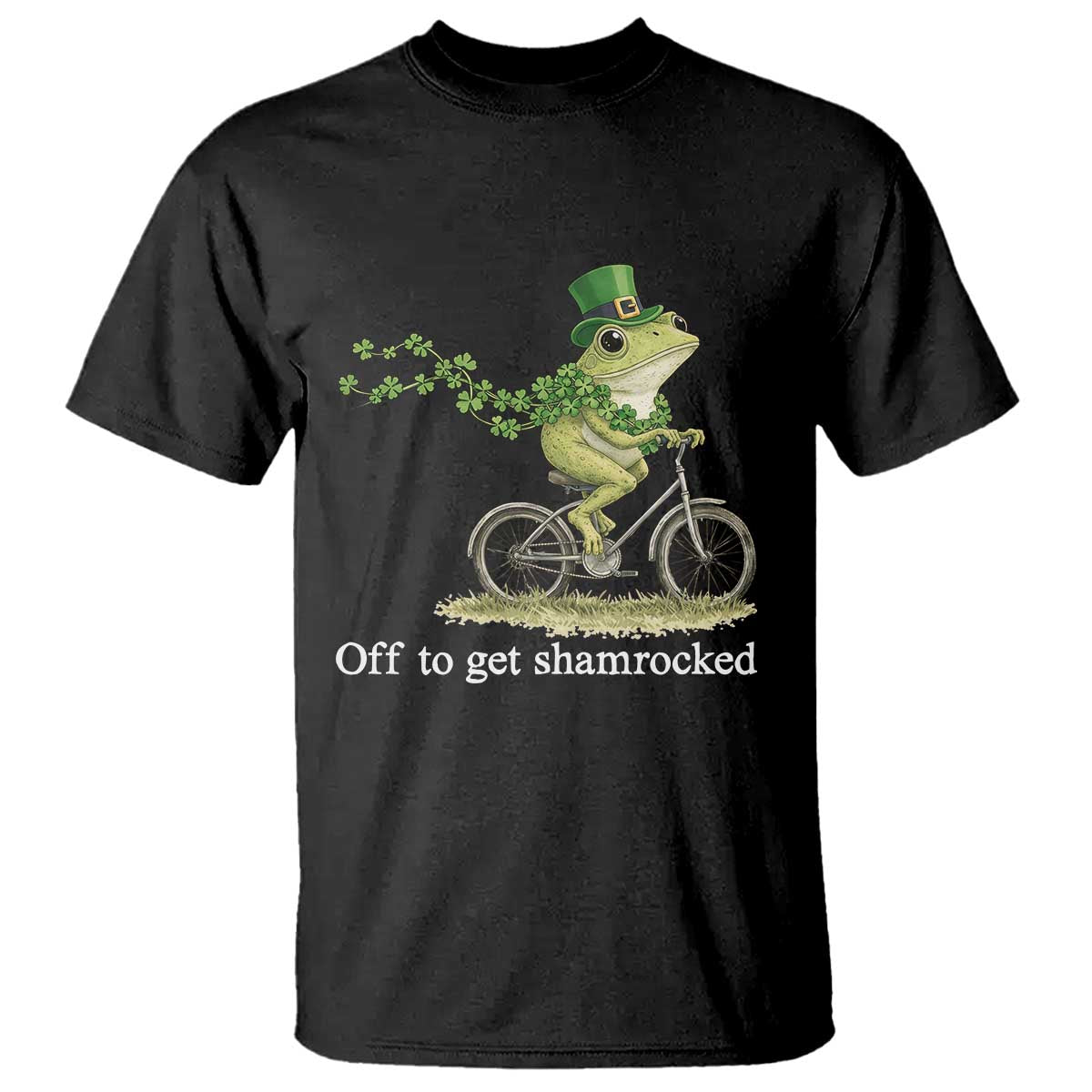 Funny Frog St Patricks Day Meme T Shirt Off To Get Shamrocked
