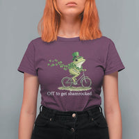 Funny Frog St Patricks Day Meme T Shirt For Women Off To Get Shamrocked