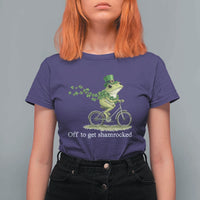 Funny Frog St Patricks Day Meme T Shirt For Women Off To Get Shamrocked