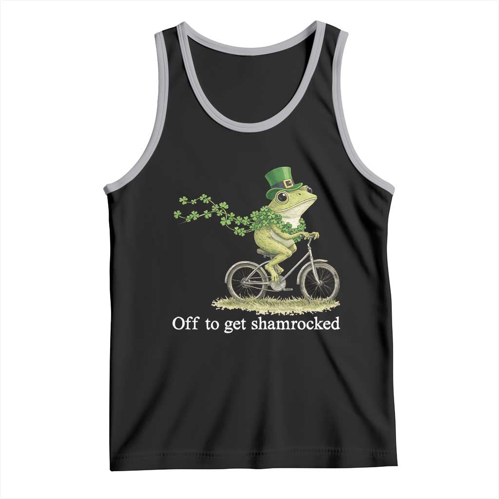 Funny Frog St Patricks Day Meme Tank Top Off To Get Shamrocked