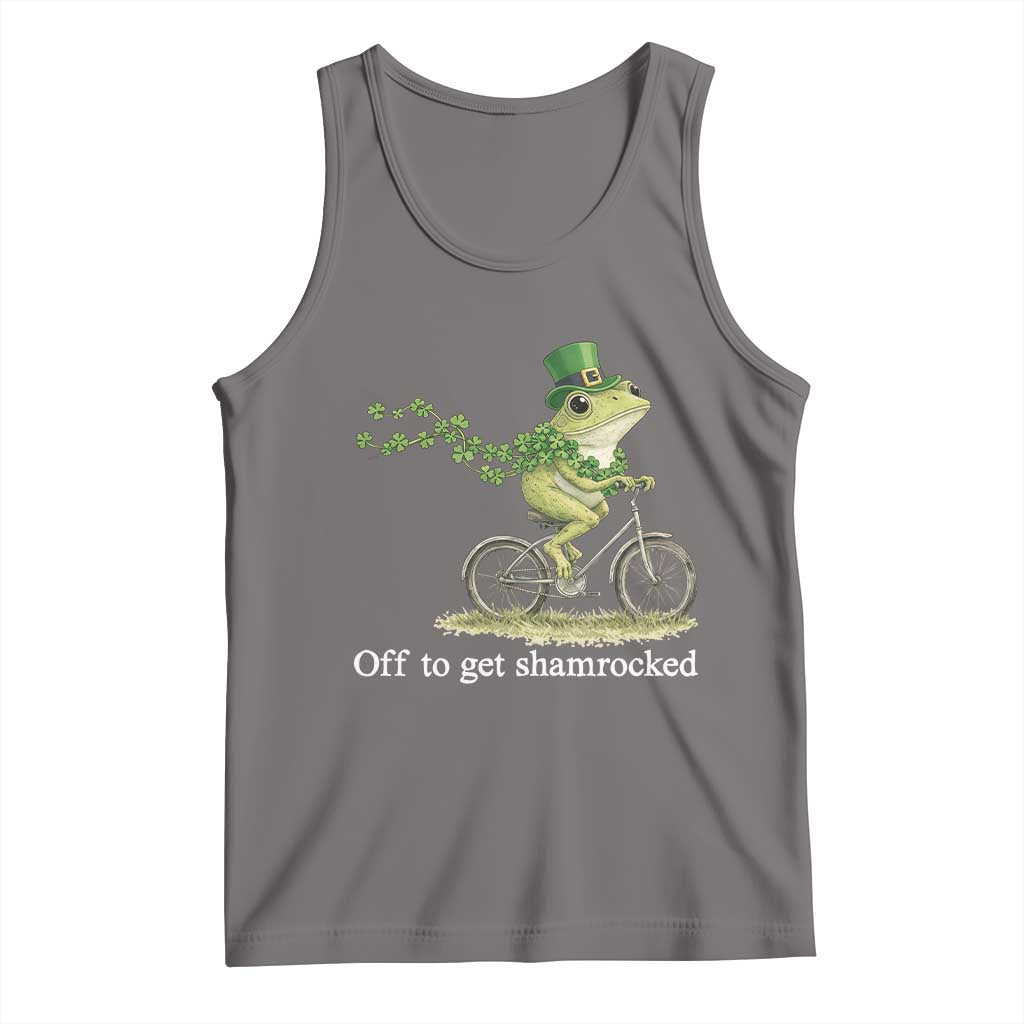 Funny Frog St Patricks Day Meme Tank Top Off To Get Shamrocked