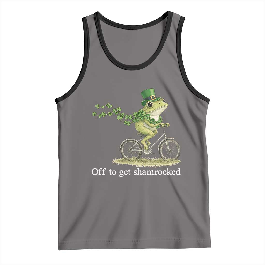 Funny Frog St Patricks Day Meme Tank Top Off To Get Shamrocked