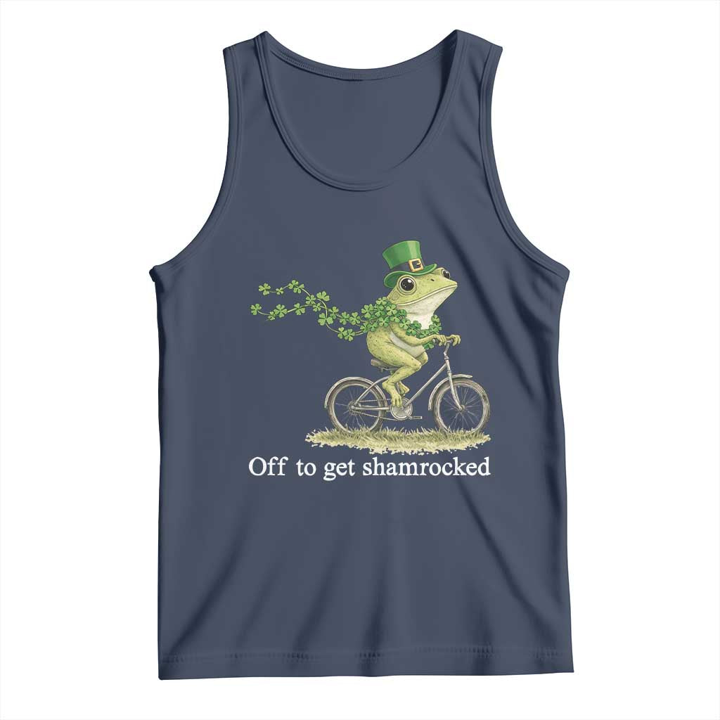 Funny Frog St Patricks Day Meme Tank Top Off To Get Shamrocked