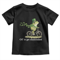 Funny Frog St Patricks Day Meme Toddler T Shirt Off To Get Shamrocked