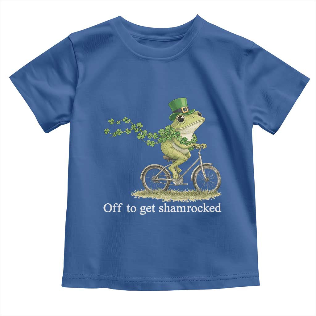 Funny Frog St Patricks Day Meme Toddler T Shirt Off To Get Shamrocked