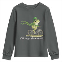 Funny Frog St Patricks Day Meme Youth Sweatshirt Off To Get Shamrocked