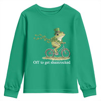 Funny Frog St Patricks Day Meme Youth Sweatshirt Off To Get Shamrocked