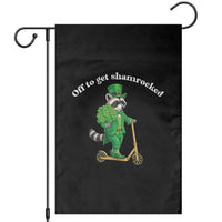 Funny Raccoon St Patricks Day Meme Garden Flag Off To Get Shamrocked