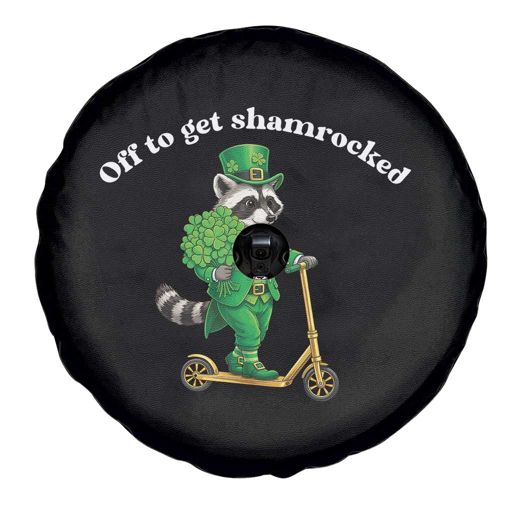 Funny Raccoon St Patricks Day Meme Spare Tire Cover Off To Get Shamrocked