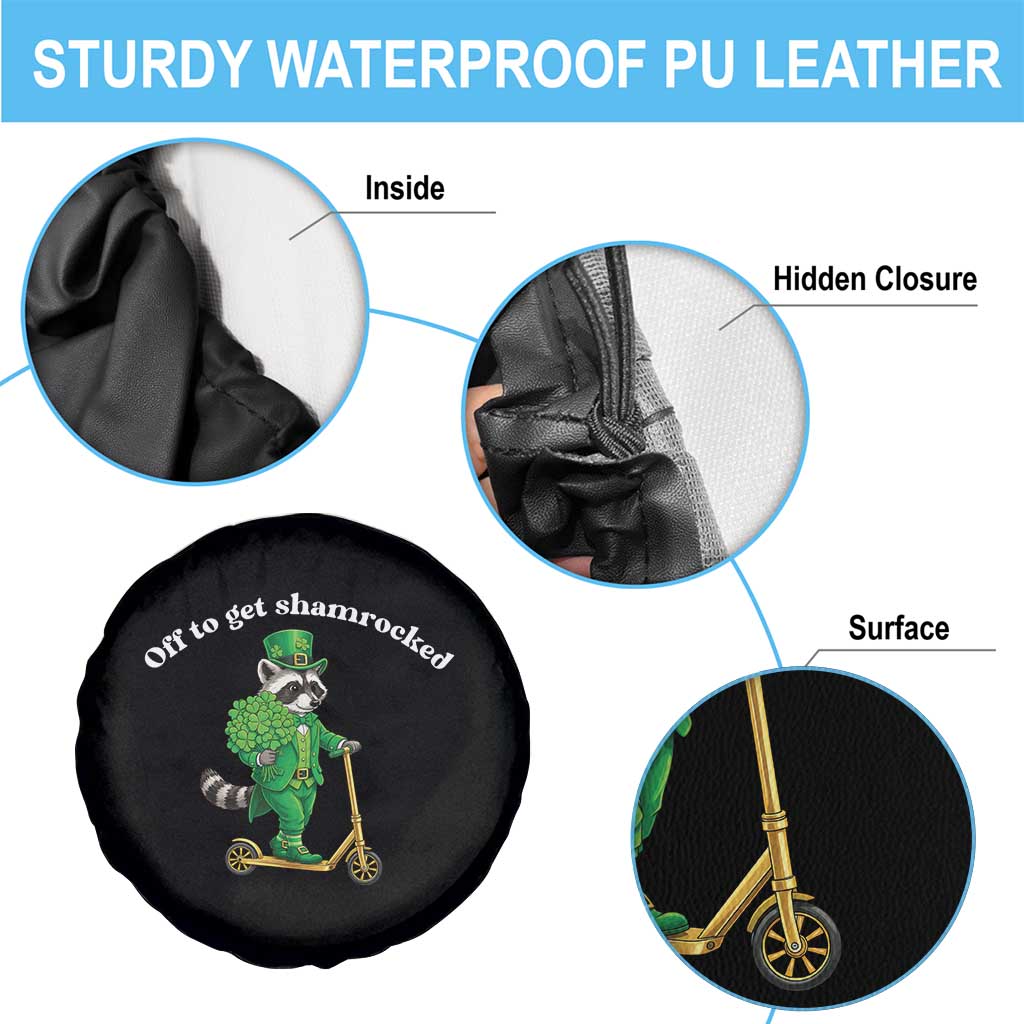 Funny Raccoon St Patricks Day Meme Spare Tire Cover Off To Get Shamrocked
