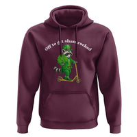 Funny Raccoon St Patricks Day Meme Hoodie Off To Get Shamrocked