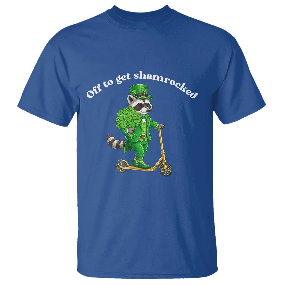 Funny Raccoon St Patricks Day Meme T Shirt Off To Get Shamrocked
