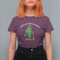 Funny Raccoon St Patricks Day Meme T Shirt For Women Off To Get Shamrocked