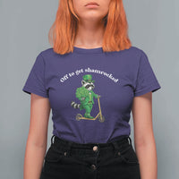 Funny Raccoon St Patricks Day Meme T Shirt For Women Off To Get Shamrocked