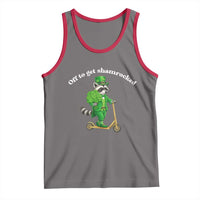 Funny Raccoon St Patricks Day Meme Tank Top Off To Get Shamrocked