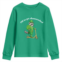 Funny Raccoon St Patricks Day Meme Youth Sweatshirt Off To Get Shamrocked