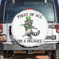 Funny Raccoon St Patricks Day Meme Spare Tire Cover First Of All I Am Delight