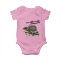 Funny Raccoon St Patricks Day Meme Baby Onesie Just Here For The Shenanigans