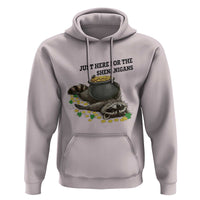 Funny Raccoon St Patricks Day Meme Hoodie Just Here For The Shenanigans