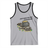 Funny Raccoon St Patricks Day Meme Tank Top Just Here For The Shenanigans