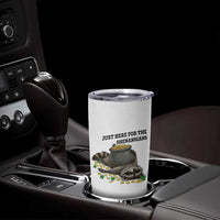 Funny Raccoon St Patricks Day Meme Tumbler Cup Just Here For The Shenanigans