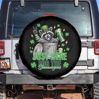Funny Raccoon Drinking Beer St Patricks Day Spare Tire Cover Just Here For The Shenanigans