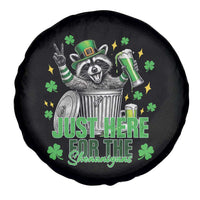 Funny Raccoon Drinking Beer St Patricks Day Spare Tire Cover Just Here For The Shenanigans