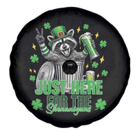 Funny Raccoon Drinking Beer St Patricks Day Spare Tire Cover Just Here For The Shenanigans