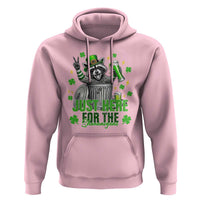 Funny Raccoon Drinking Beer St Patricks Day Hoodie Just Here For The Shenanigans