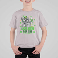 Funny Raccoon Drinking Beer St Patricks Day T Shirt For Kid Just Here For The Shenanigans