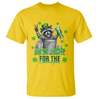 Funny Raccoon Drinking Beer St Patricks Day T Shirt Just Here For The Shenanigans