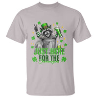Funny Raccoon Drinking Beer St Patricks Day T Shirt Just Here For The Shenanigans