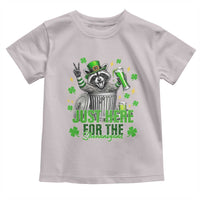 Funny Raccoon Drinking Beer St Patricks Day Toddler T Shirt Just Here For The Shenanigans