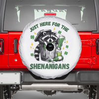 Funny Raccoon St Patricks Day Meme Spare Tire Cover Trash Panda Just Here For The Shenanigans