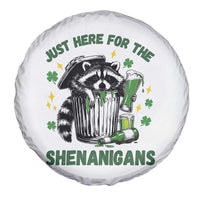 Funny Raccoon St Patricks Day Meme Spare Tire Cover Trash Panda Just Here For The Shenanigans
