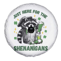 Funny Raccoon St Patricks Day Meme Spare Tire Cover Trash Panda Just Here For The Shenanigans
