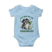 Funny Raccoon St Patricks Day Meme Baby Onesie Trash Panda Just Here For The Shenanigans