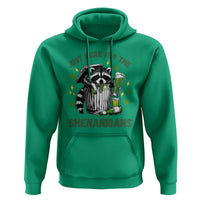 Funny Raccoon St Patricks Day Meme Hoodie Trash Panda Just Here For The Shenanigans