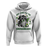 Funny Raccoon St Patricks Day Meme Hoodie Trash Panda Just Here For The Shenanigans