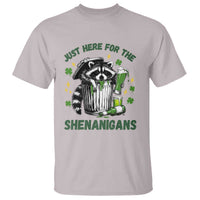 Funny Raccoon St Patricks Day Meme T Shirt Trash Panda Just Here For The Shenanigans