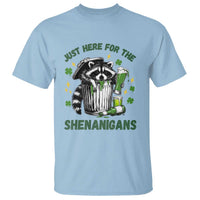 Funny Raccoon St Patricks Day Meme T Shirt Trash Panda Just Here For The Shenanigans