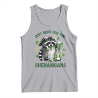 Funny Raccoon St Patricks Day Meme Tank Top Trash Panda Just Here For The Shenanigans